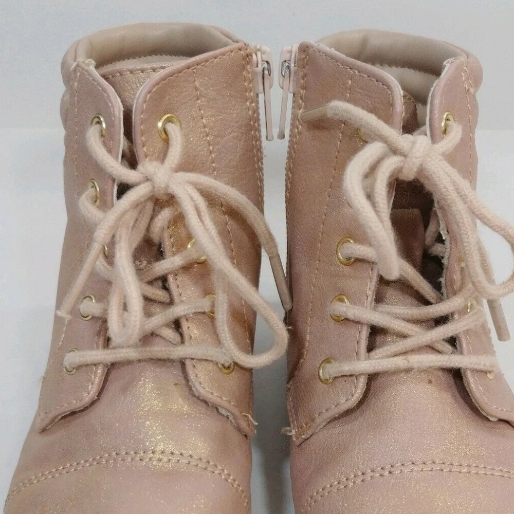 The Children’s Place golden combat boots